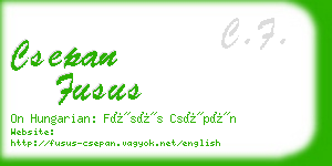 csepan fusus business card